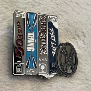Vintage horror movies 🎥 VHS tapes lapel pin